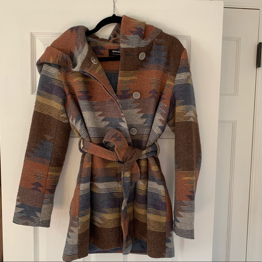 Coat with Hood and Belt